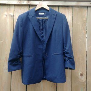 Calvin Klein 3/4 Sleeve Navy Blazer Size S